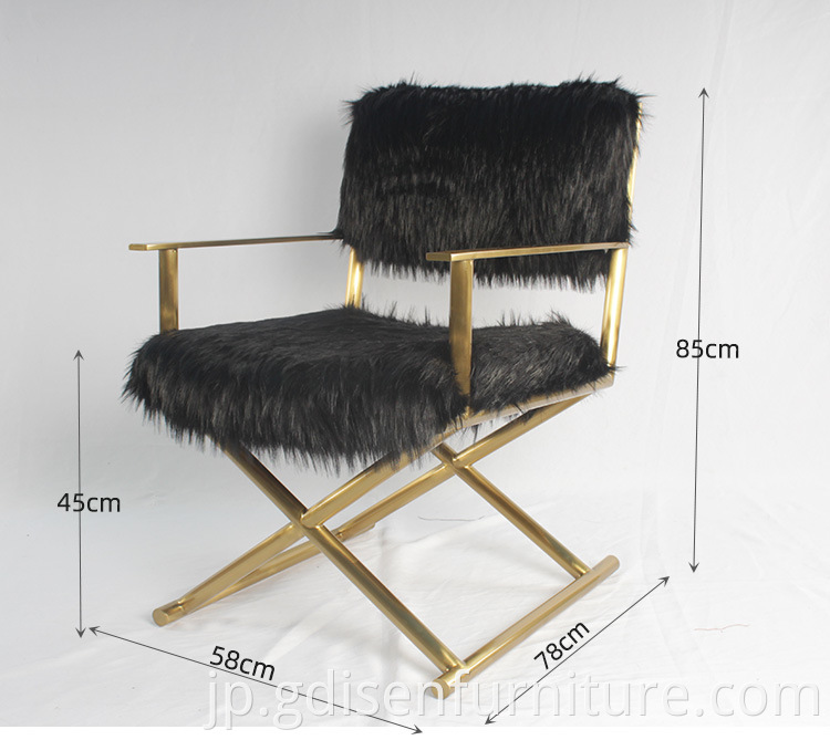 Modern Luxury Design Jodi White Sheepskin Dining Chair